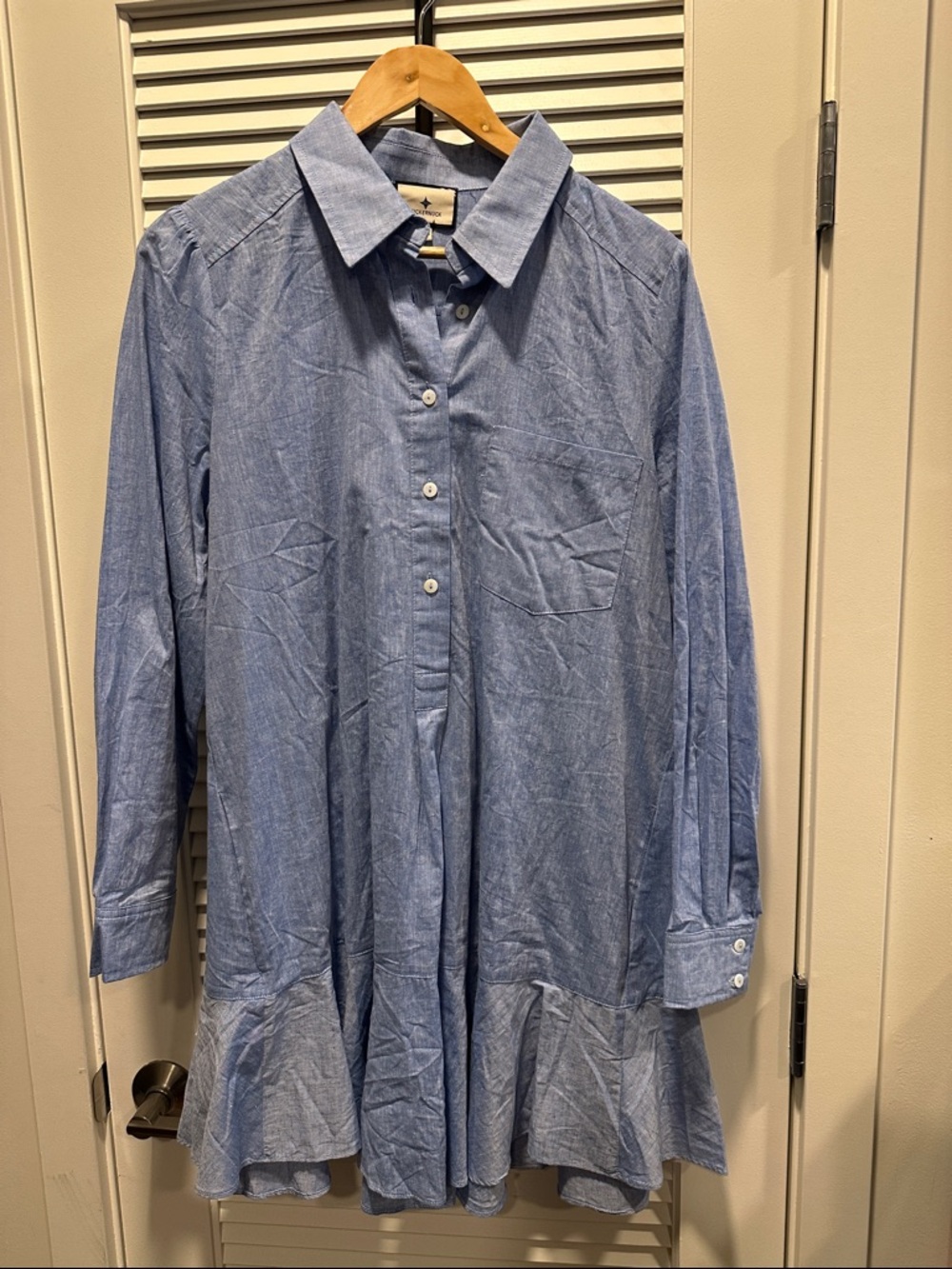 Tuckernuck Light Blue Long-Sleeve Shirt Dress